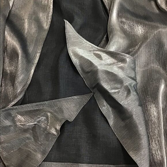Anthropologie Reiko Berlin Satin Metallic Open Back Top - Picture 8 of 8